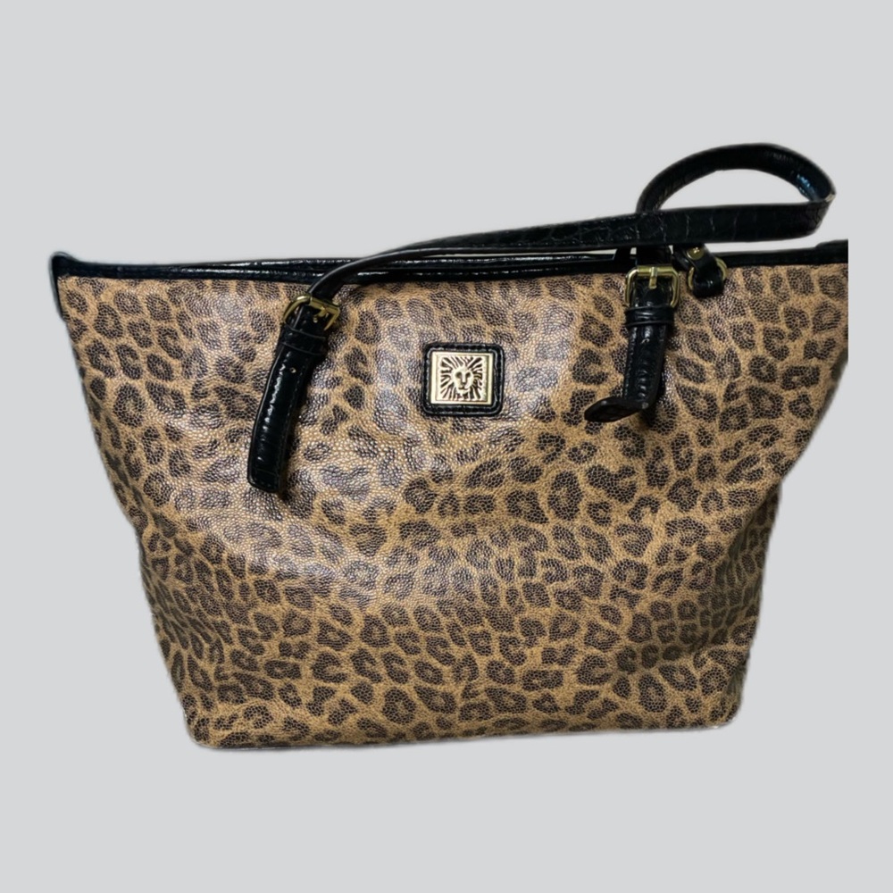 Anne Klein leopard print purse